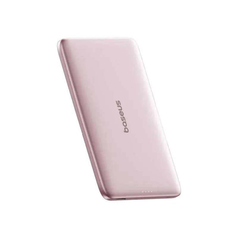 POWER BANK Baseus PicoGo, 5000mAh, 20W, 1 x USB Type-C, prindere magnetica incarcare wireless 15W, cablu integrat USB Type-C la USB Type-C 30cm, roz, "P1007680C453-00" - 6932172690663 — miniatură