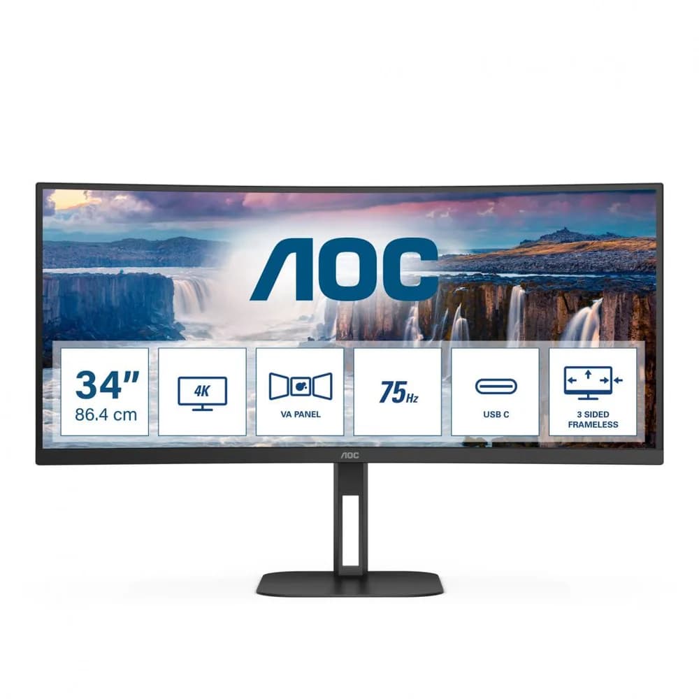 Monitor Gaming AOC CU34V5C/BK, 34", 3440 x 1440 pixeli, Black