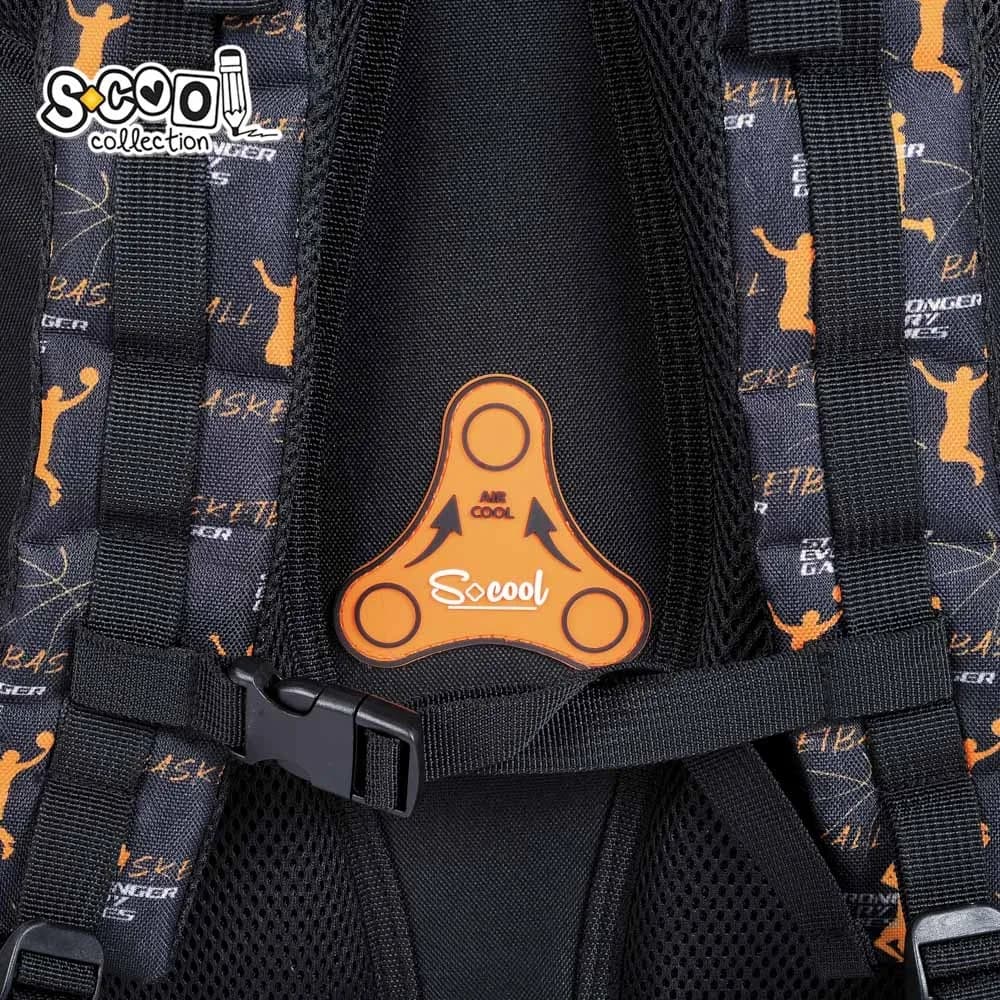 Ghiozdan anatomic, 39x33x18 cm, BASKETBALL - S-COOL — miniatură