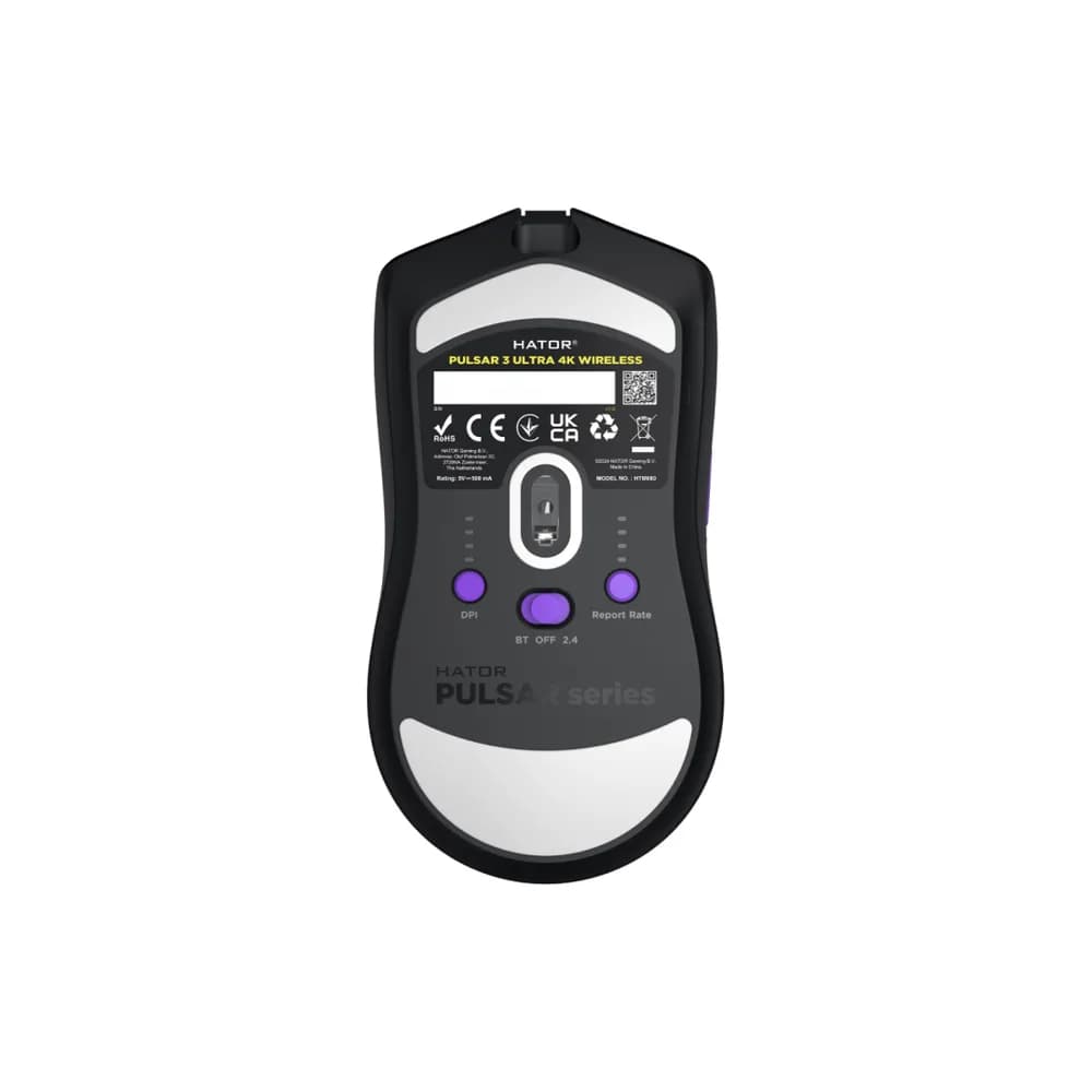 Mouse Gaming Wireless HATOR Pulsar 3 ULTRA 4K Wireless, 30000 DPI, Negru — miniatură