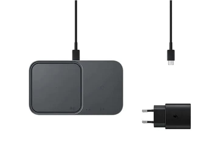 Wireless Charger Duo 15W Super Fast Wireless Charge; Black "EP-P5400BBEGEU" — miniatură