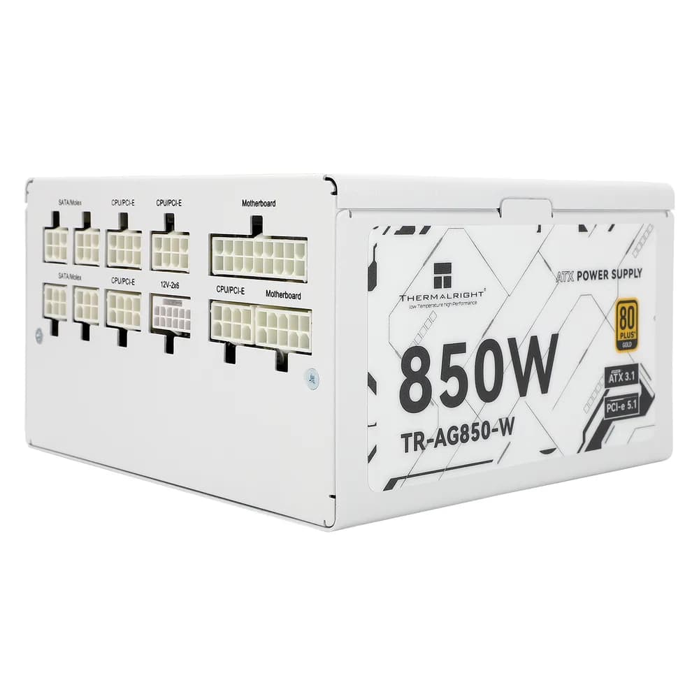 SURSA Thermalright "TR-AG 850", 850W, certificare 80 Plus Gold, modular, fan 120mm, alb, "TR-AG 850-W" — miniatură