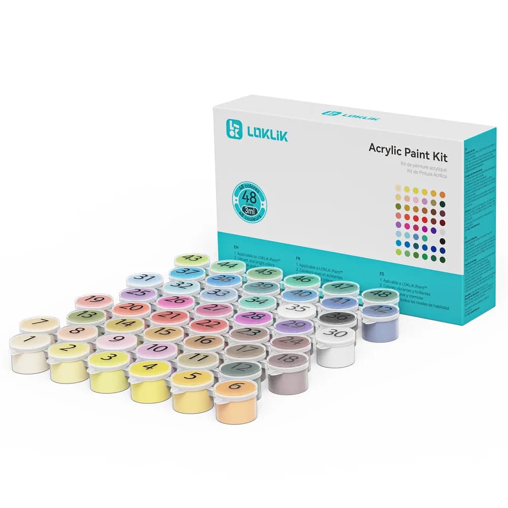 Kit LOKLiK Acrylic Paint – 48 Colors