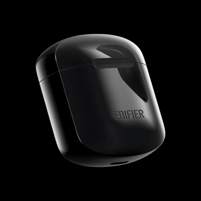CASTI Edifier, wireless, intraauriculare - butoni, pt smartphone, microfon pe casca, conectare prin Bluetooth 5.4, IP54, USB-C, negru, "W200T-BK" — miniatură