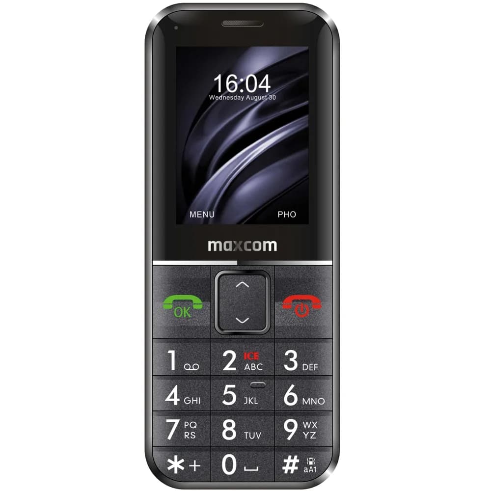 Telefon cu butoane, Maxcom, "MM735" ecran 2.2 inch, rez. camera 2 Mpix, 2G, OEM, acumulator 1400 mAh, negru, "MM735 Black" — miniatură