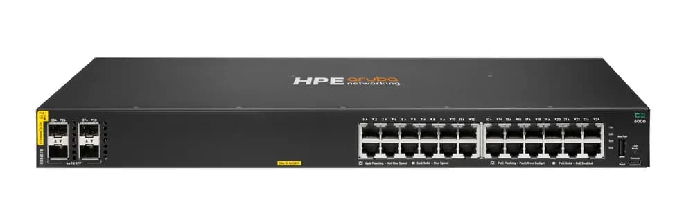 NET SWITCH 24PORT CL4 4SFP/POE 6000 R8N87B ARUBA BY HPE "R8N87B"