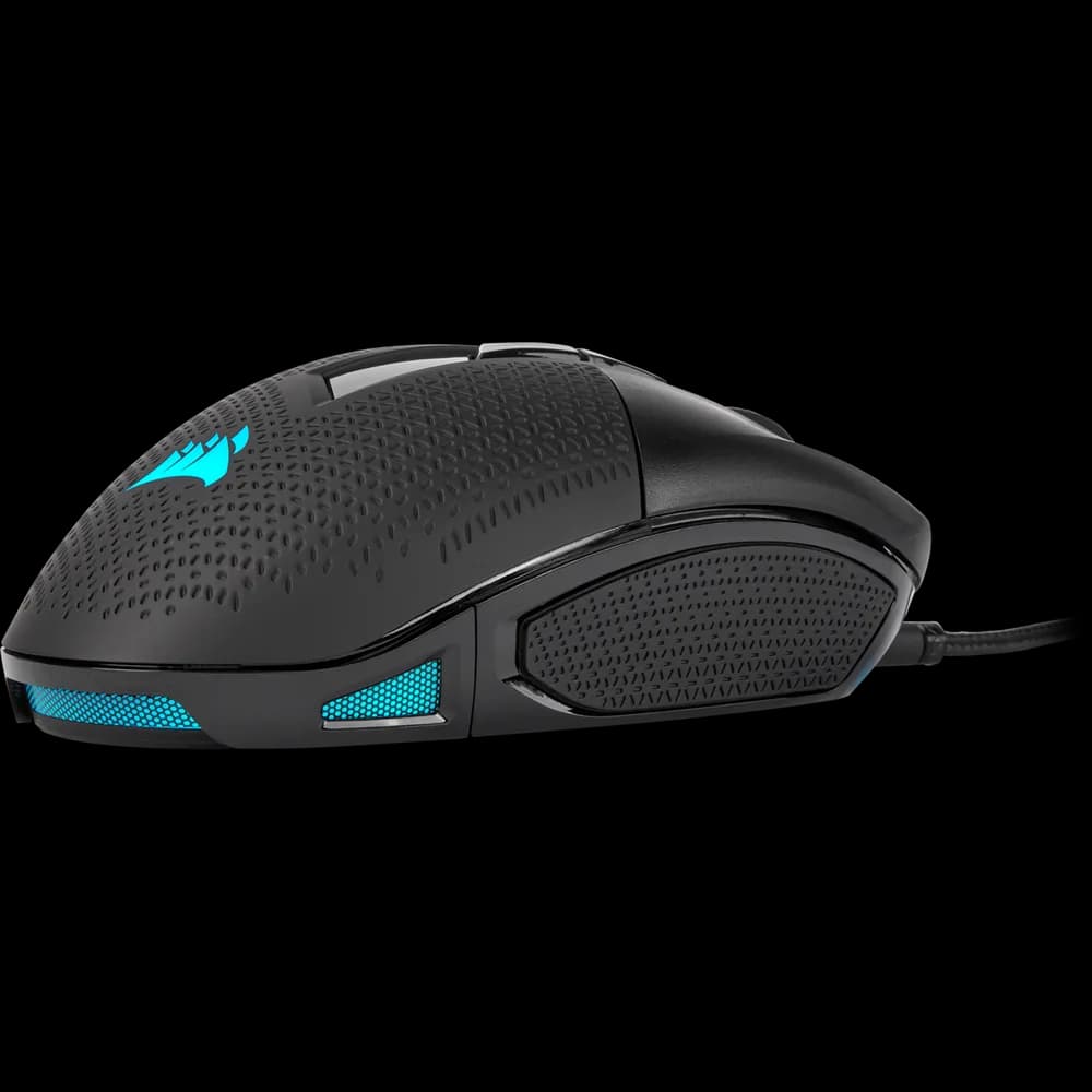 MOUSE CORSAIR, "NIGHTSWORD RGB", gaming, cu fir, USB, optic, 18000 dpi, butoane/scroll 8/1, iluminare, butoane programabile, negru, "CH-9306011-EU" — miniatură