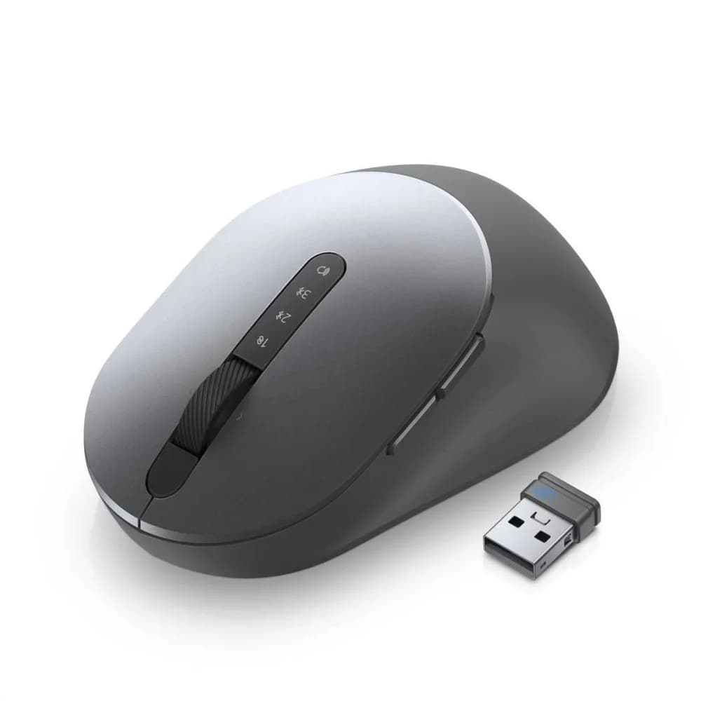MOUSE DELL, "MS5320W", PC sau NB, wireless, Bluetooth | 2.4GHz, optic, 1600 dpi, butoane/scroll 7/1, mod dual de conectare, gri, "570-ABHI" — miniatură