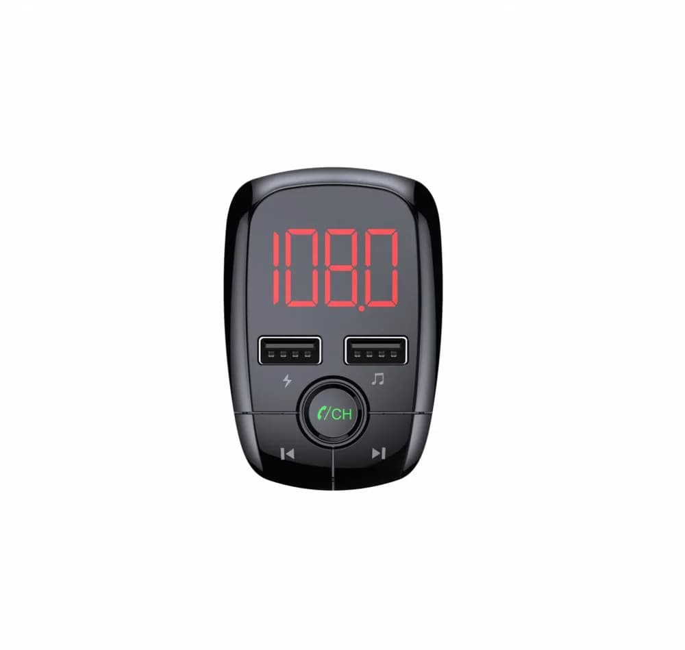 Modulator FM Serioux ABFM50, Bluetooth 5.0, raza actiune de până la 5 m, voltaj intrare: 1x DC 12V/24V,2 porturi USB: 1x USB DC5V 2.4A Max 1 x USB audio (pana la 32 GB), slot MicroSD (pana la 32 GB), format muzica: MP3/WMA/WAV, frecvența FM: 87.5MHz - 108.0MHZ, microfon incorporat, functii — miniatură