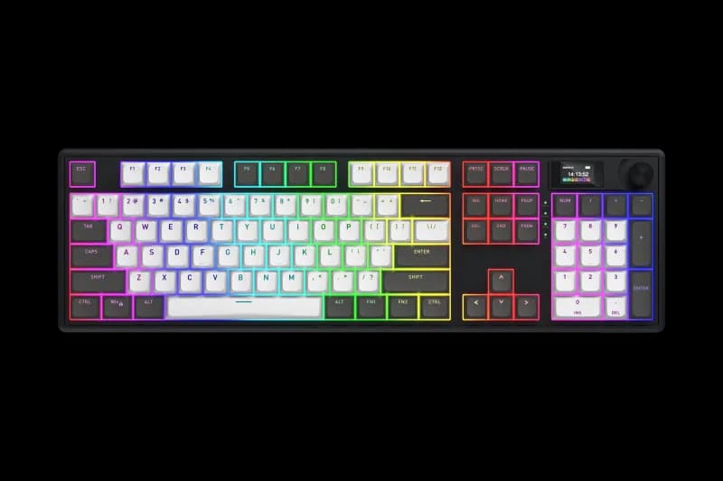 Tastatura Mecanica Gaming HATOR Skyfall Pro Wireless 100, RGB, Wireless, Alb-Negru