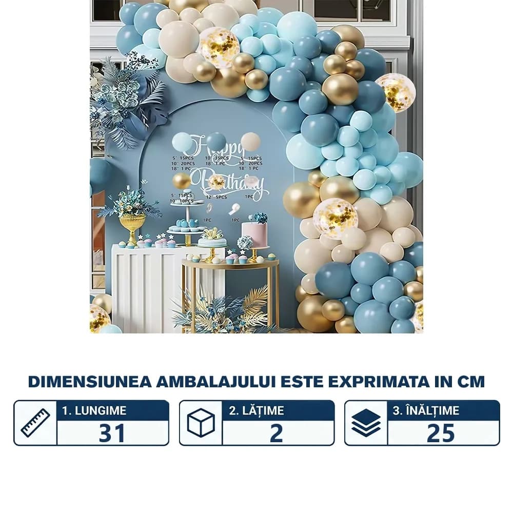 Set baloane pentru arcada, 141 buc — miniatură