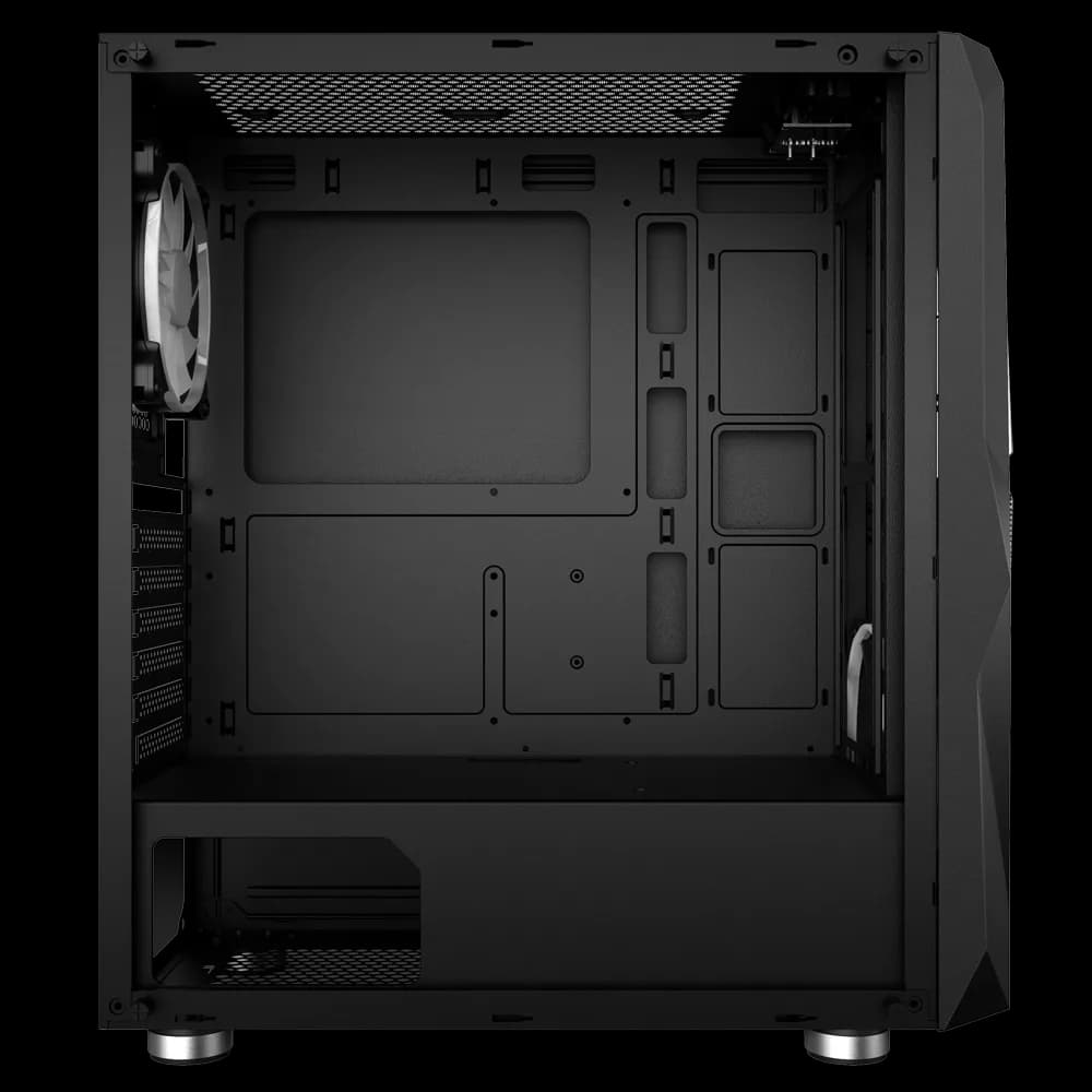 Carcasa nJoy Fort, RGB, Mid Tower, Black — miniatură