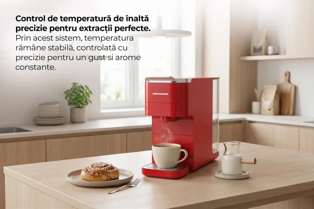 ESPRESSOR CU CAPSULE HEINNER CAFE SUPREME HEMC-DD15RED — miniatură