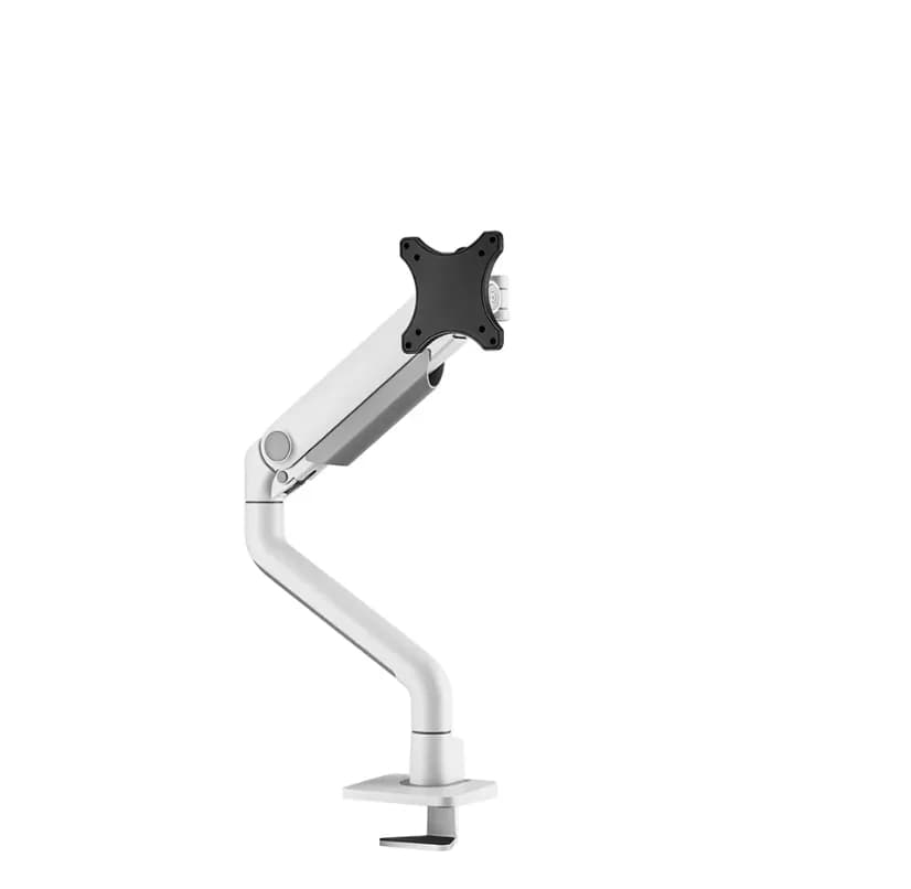 Brat monitor Neomounts DS70S-950WH1; pentru display-uri cu diagonale 17"-49", sistem de prindere VESA 75x75~100x100, greutate maxima suportata 18kg, full motion, tilt 90°, swivel 90°, rotate 180°, distanta fata de perete 119-656mm; gas spring; culoare alb. — miniatură