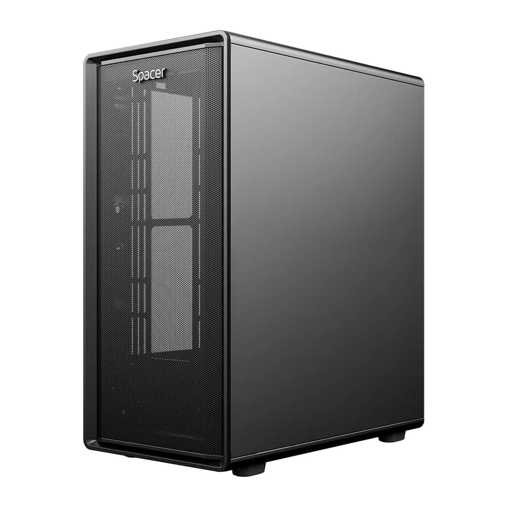 CARCASA SPACER - gaming, Middle Tower, ATX, "DRAGON", fara sursa, sticla securizata, USB 3.0 x 1, USB 2.0 x 1, HD-Audio, Jack 3.5mm x 1, PSU shroud, black "SPCS-GC-DRAGON" — miniatură