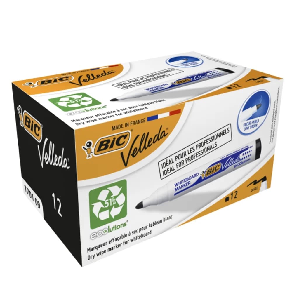 Marker ECO Velleda 1701 negru 12/cutie - BIC — miniatură