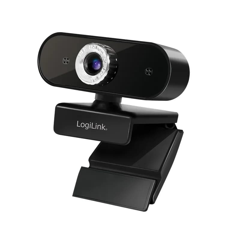 CAMERA WEB LOGILINK senzor. 1080p Full-HD cu rezolutie video 1920x1080; inclinare 30grade, rotatie 180grade, microfon, cablu 1.45m, "UA0371"