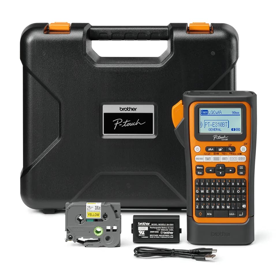 Imprimanta Direct Termic BROTHER 180dpi PT-E310BtVP, Viteza de tiparire: 20mm/s, Latime maxima de imprimare: 18mm|Conectivitate:, Imprimare Cod de bare: DA "PTE300BTVPYJ1" — miniatură