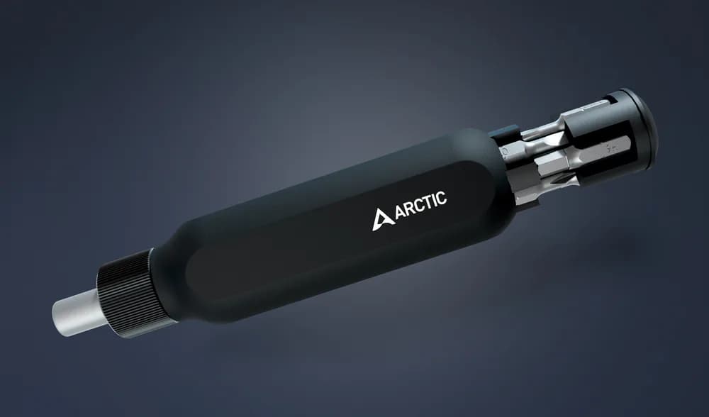 Kit surubelnita si biti Arctic, 29 piese, capete magnetice, lungime biti 22mm, cutie metalica, albastru, dimensiuni 17.6x6.8x4.4cm, "AETLS00002A" - 4895213704632 — miniatură
