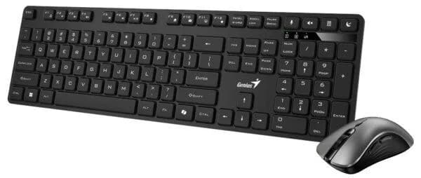 Kit Wireless tastatura si mouse Genius KM-8216S, taste numerice, Negru