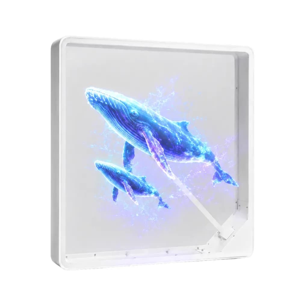 Hologramă 3D pătrată cu difuzor 42 cm — miniatură