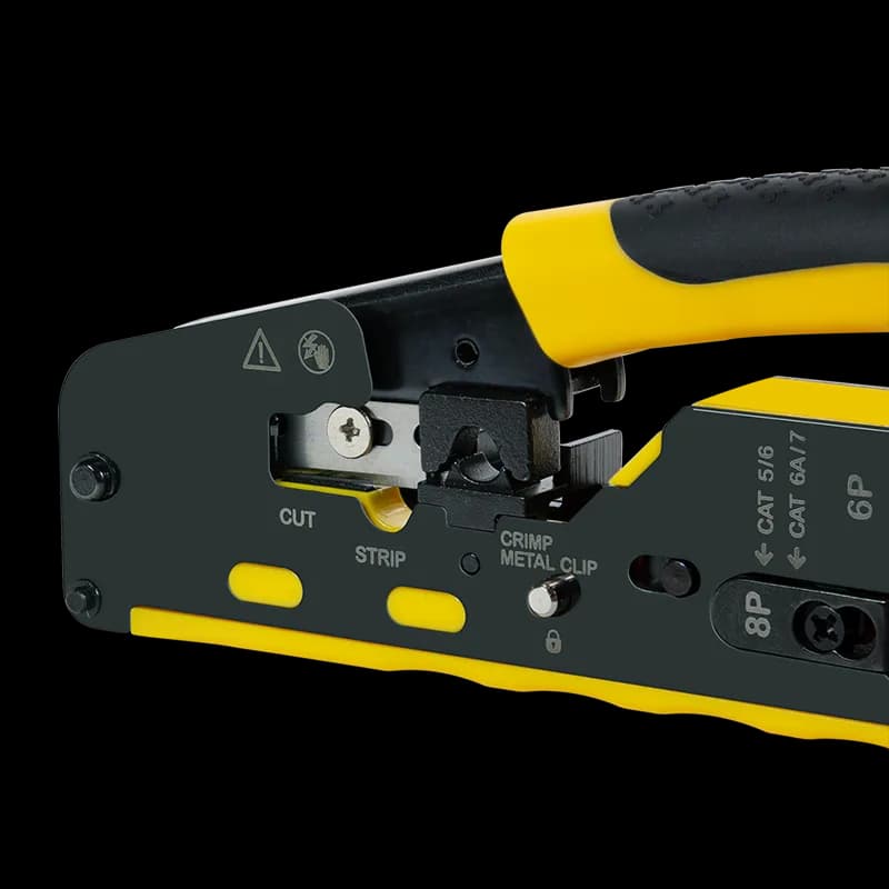 CLESTE sertizare mufe, LOGILINK, functii: sertizare mufe, decupare si taiere cablu, pentru mufe RJ11/ RJ12/RJ45 Cat.5/6a/7. pass through conectori, "WZ0060" — miniatură