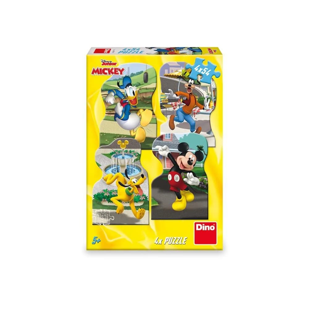 Puzzle 4x54 piese, Mickey - DINO TOYS — miniatură