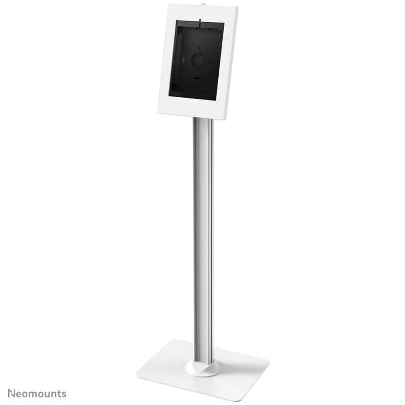 Stand podea fix pentru tablete Neomounts FL15-650WH1; pentru display-uri cu diagonale 9,7"-11", sistem de prindere VESA 75x75~75x75, tilt +75°, rotate 90°, inaltime reglabila manual 1110-1260mm; culoare alb.