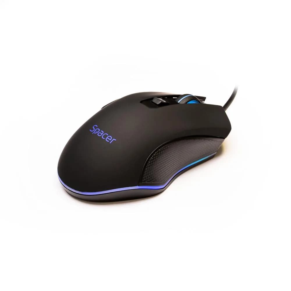 Mouse Gaming SPACER SP-GM-01, 2400 dpi, Negru — miniatură