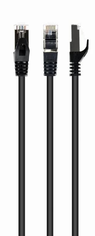PATCH CORD S/FTP GEMBIRD Cat6a, LSZH, cupru, 0.25 m,negru,AWG27,dublu ecranat "PP6A-LSZHCU-BK-0.25M"