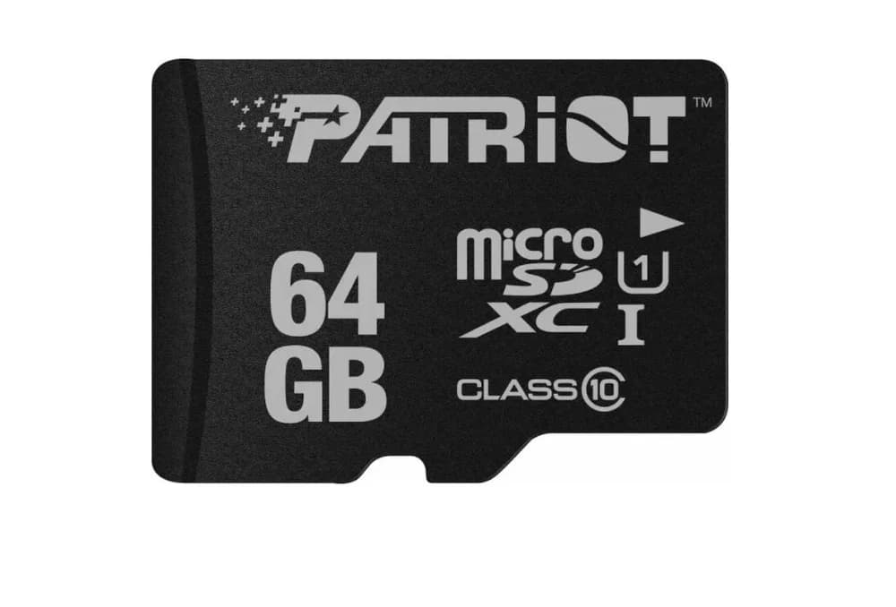 CARD MicroSD PATRIOT, 64 GB, MicroSDXC, clasa 10, standard UHS-I U1, "PSF64GMDC10"