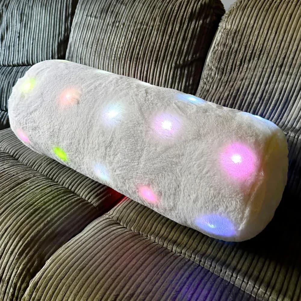 Pernă Cilindrică LED – Alb — miniatură