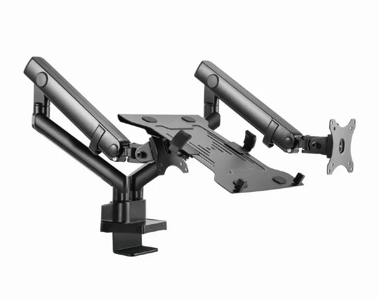SUPORT de birou Gembird, pt 2 TV/monitor plat, pt notebook, diag. max 17-32 inch, full-motion, max 8 kg, "MA-DA3-02" — miniatură