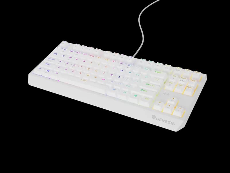 Tastatura Mecanica Gaming Genesis Thor 230 TKL, RGB, USB, Alb