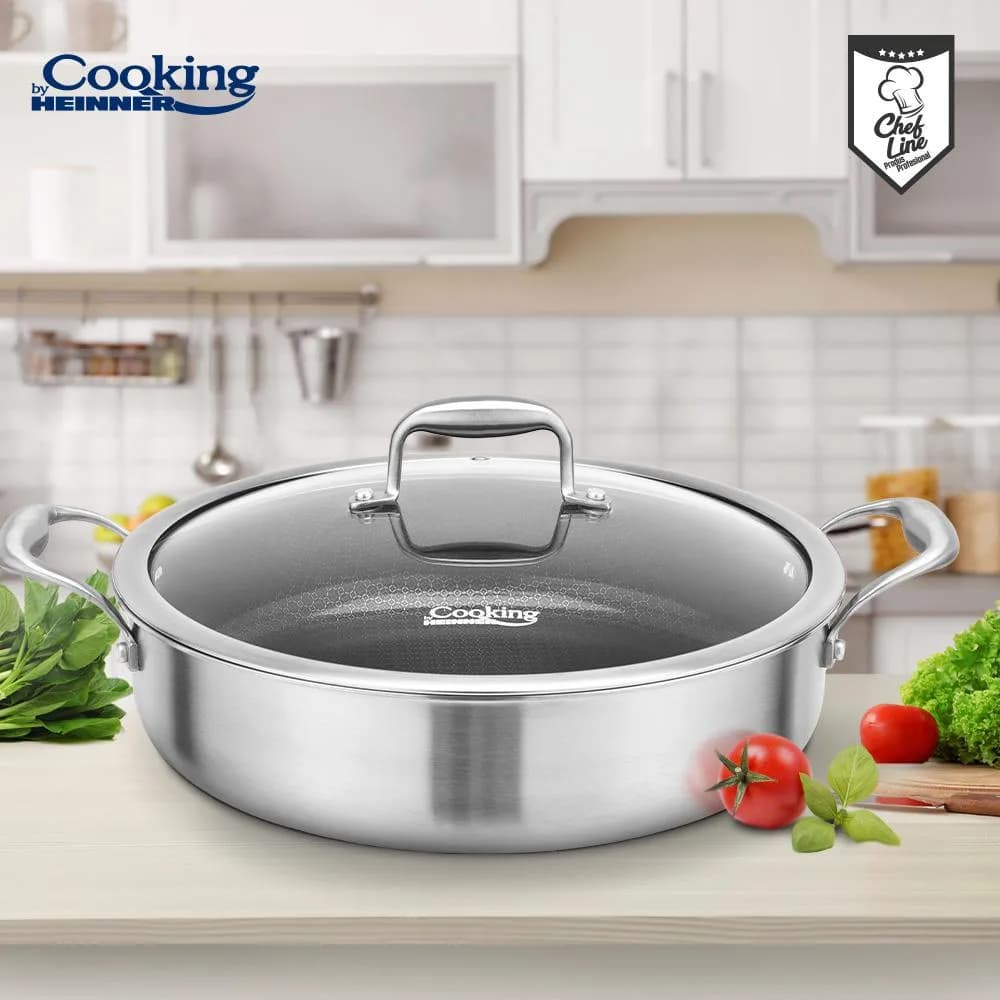 CRATITA CU CAPAC, 30x7.8 CM, 4.8 L, TITANIUM3, COOKING BY HEINNER — miniatură