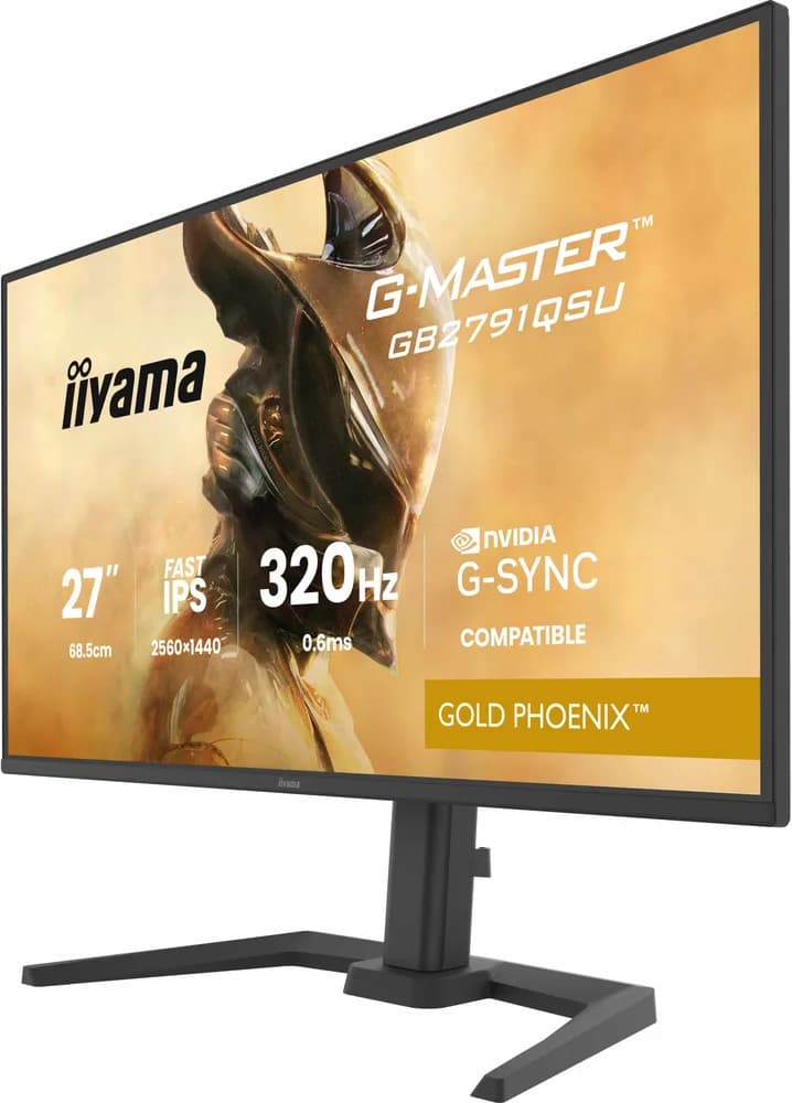 IIYAMA Monitor LED GB2791QSU-B1 G-MASTER 27" Fast IPS, 2560x1440 320Hz, 16:9, 350cd, 0.6ms, HDMI, DP, USB HUB, Full Ergo "GB2791QSU-B1" — miniatură