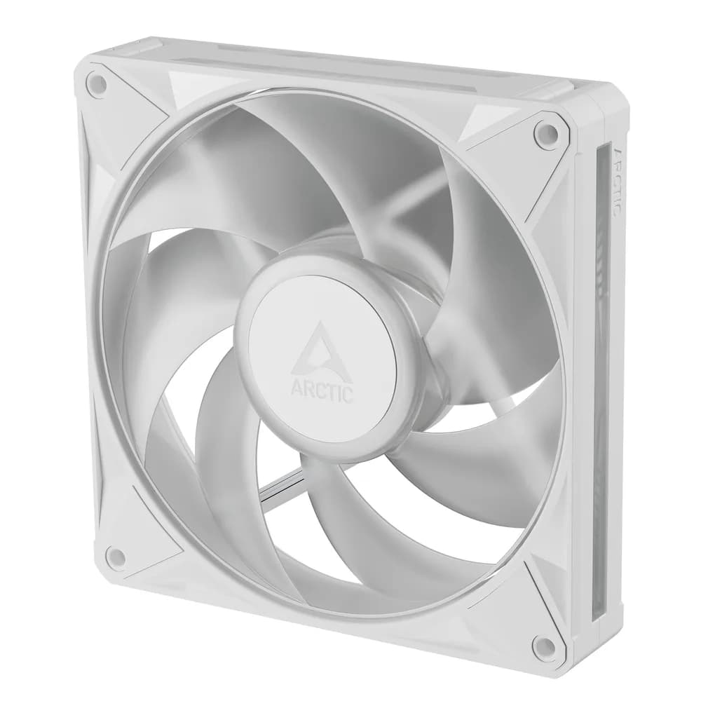 Set 3 ventilatoare Arctic "BioniX P14 A-RGB Wh", 140mm, 450 - 3000 RPM, FDB, 76 cfm, 4-Pin PWM | 3-pin ARGB, alb, "ACFAN00342A" — miniatură