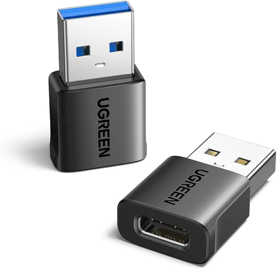 ADAPTOR Ugreen, "US701", USB Type-C(M) la USB 2.0(T), incarcare max 3A, include 2 bucati, negru "45275" - 6941876242757