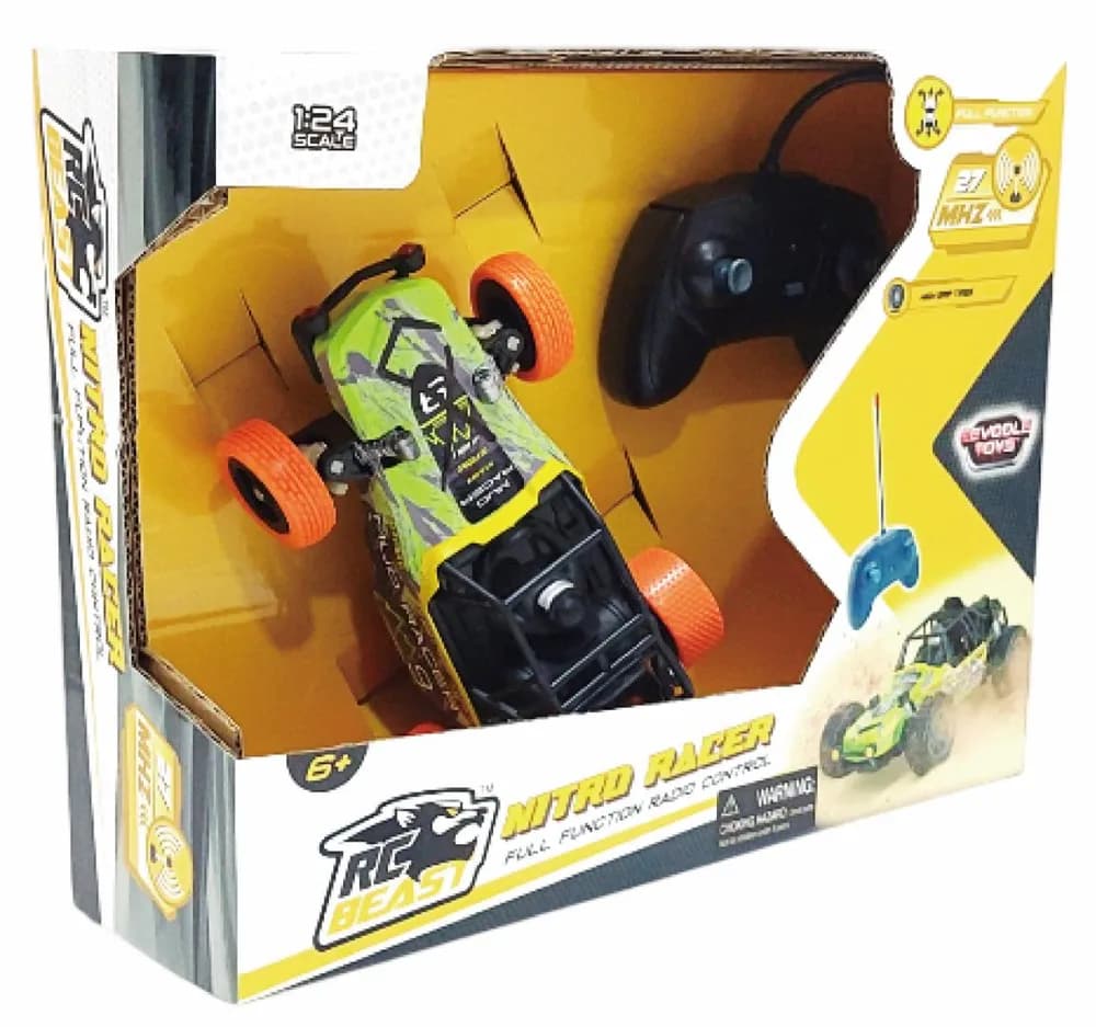 MASINUTA CU TELECOMANDA NITRO RACER, SCARA 1/24, 19CM, DIVERSE CULORI- PORTOCALIU, MOV SI VERDE — miniatură