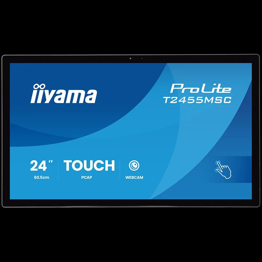 IIYAMA Monitor LED T2455MSC-B2 24" multi-touch IPS 400cd PCAP integrated webcam and a flexible stand "T2455MSC-B2"