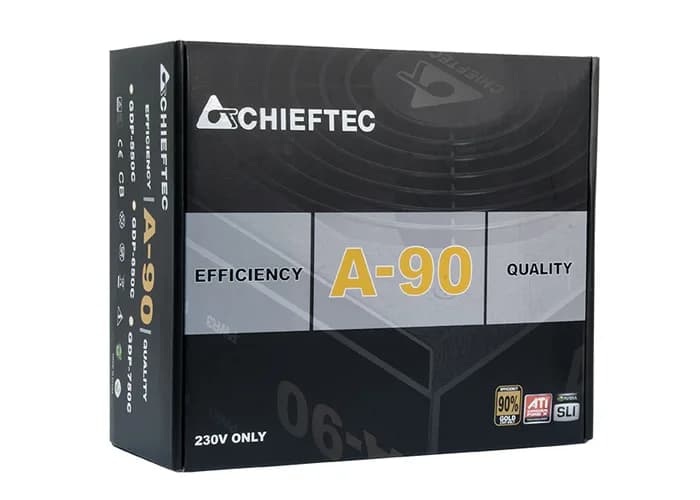 SURSA Chieftec A-90 750 W, semi-modulara, certificare 80 Plus Gold - compatibila, ventilator 140 mm x 1, PCI-E 6+2 pin x 4, SATA x 8, "GDP-750C" — miniatură