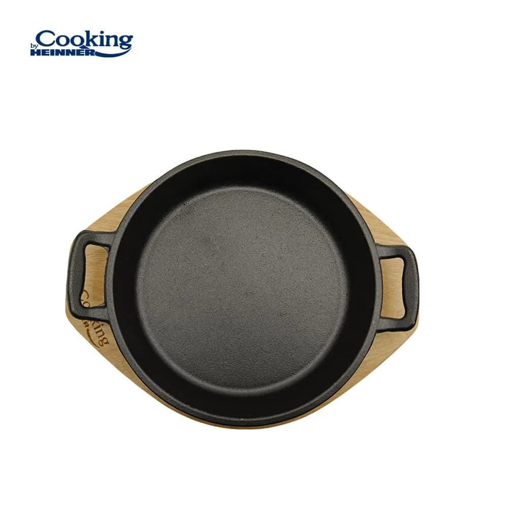TIGAIE SERVIRE FONTA PURA CU SUPORT DE LEMN DIA 20 CM, COOKING BY HEINNER — miniatură