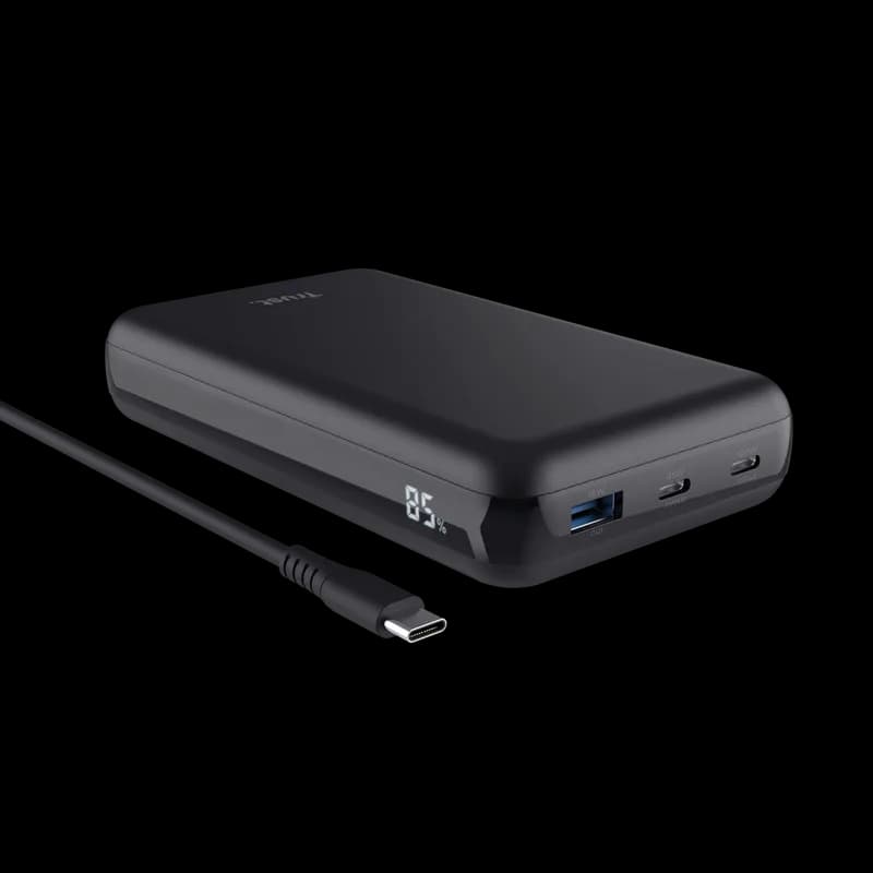 Baterie externa pentru laptop Trust Laro, 100W, interval voltaj 5 V - 20 V, negru — miniatură