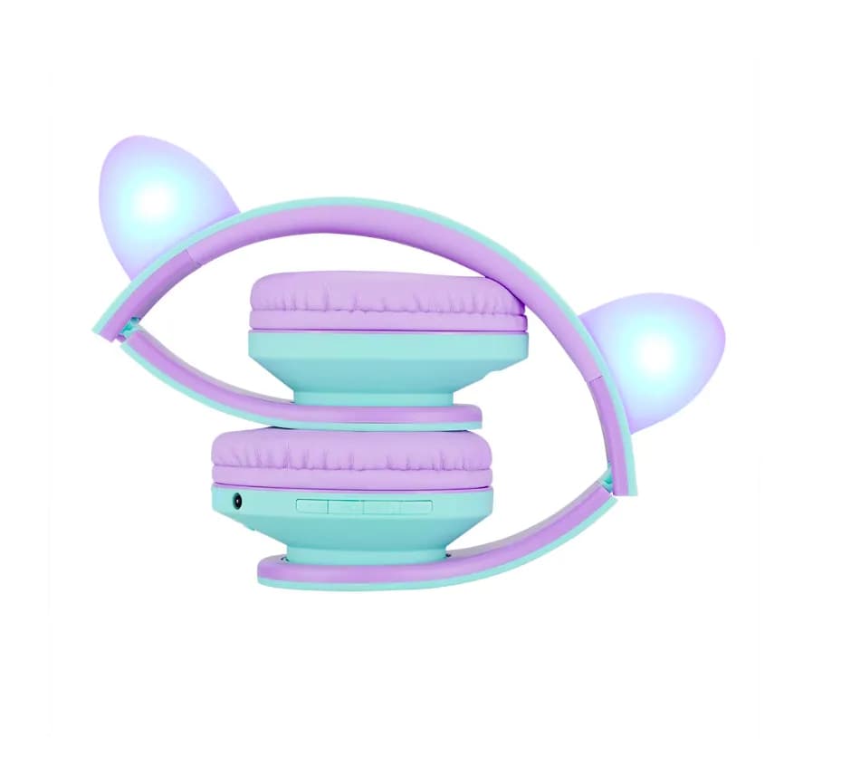 Casti Over-ear PowerLocus KidsCat, Wireless/Wired, Multicolor — miniatură