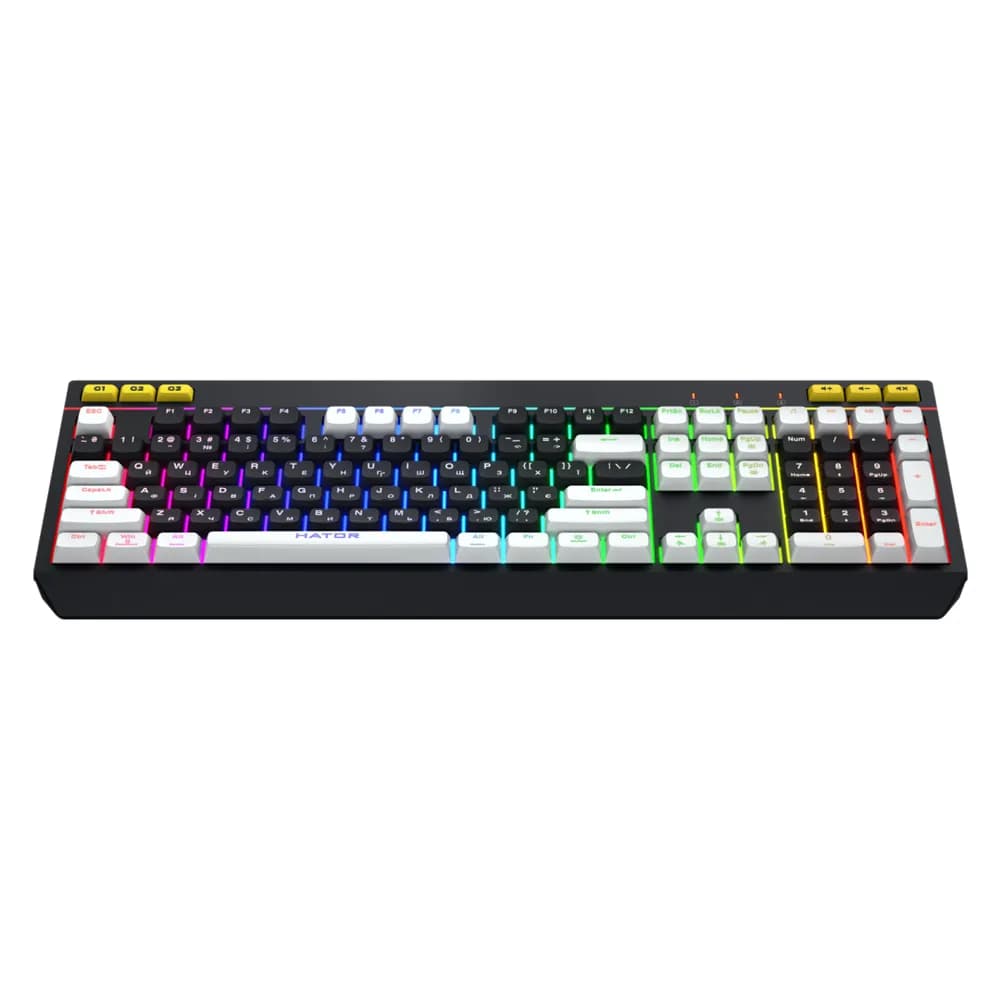 Tastatura Gaming HATOR Icefall, RGB, USB, Negru — miniatură