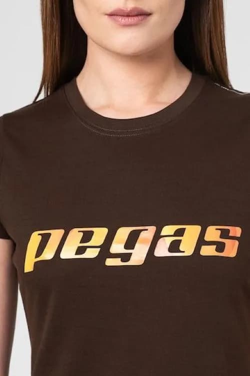 TRICOU LOGO ORANGE FEMEI COFFEE-S — miniatură