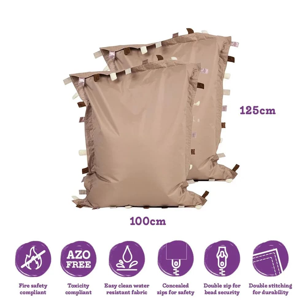 Perne de podea puf senzoriale cu etichete tactile (set de 2) – 100cm x 125cm — miniatură