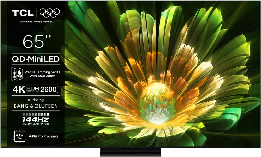Televizor TCL QD-MiniLED 65Q7C, 164 cm, Smart Google TV, 4K Ultra HD, 144Hz, Bang & Olufsen