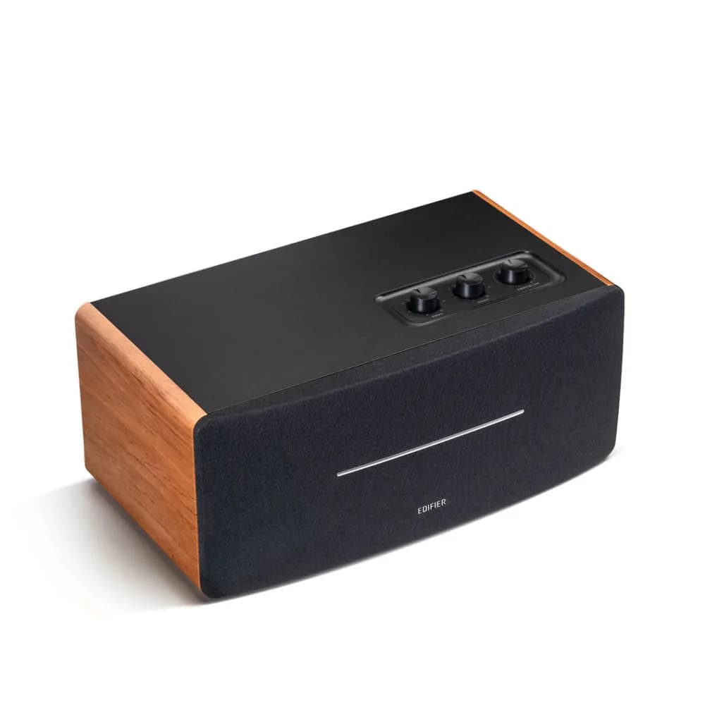BOXE EDIFIER desktop bluetooth, RMS: 70W (2 x 20W, 2 x 15W), Bluetooth 5.0, RCA, AUX, Line-Out, brown, "D12-BR" — miniatură