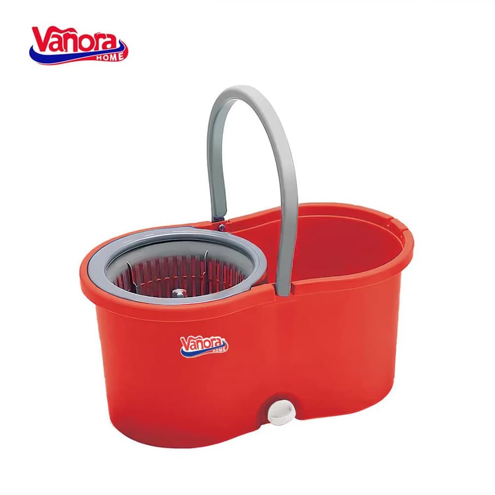 SET CURATENIE CU MOP ROTATIV, CLEAN360, ROSU — miniatură